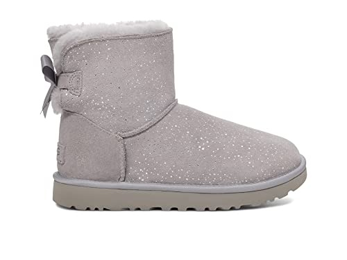 Ugg Women's Mini Bailey Bow Metallic Spots Fashion Boot, Pencil Lead, 12 #TOP5