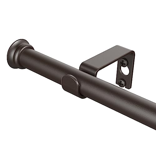 Soporte Extensible Para Poste De Cortina | Níquel Cepillado Gris, 28mm | Para Montaje En Pared