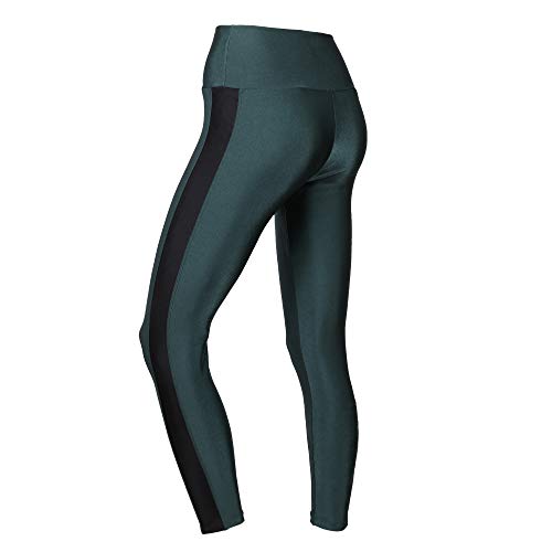 LEGGING BICOLOR RECORTE LATERAL - M - Verde Escuro
