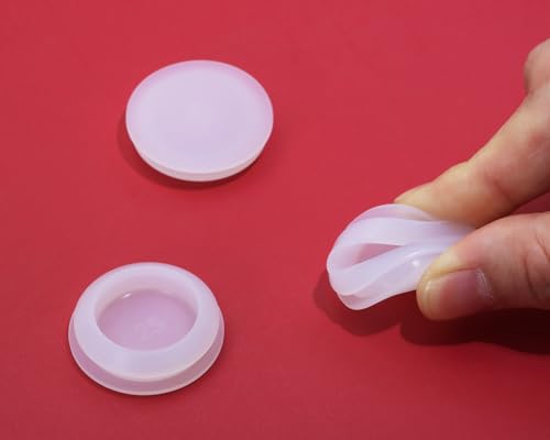 Image of ONLYKXY 10 Pcs Clear Silicone Round Snap in Type Locking Furniture Hole Plugs Button Protective Cover Cap Head,Universal (25mm /0.98inch)