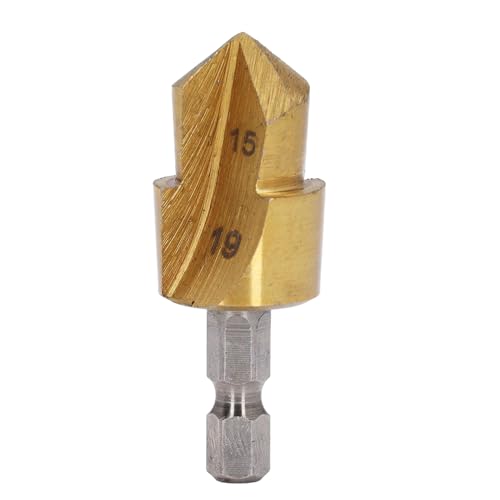 Broca escalonada para tubería PPR de 15–19 mm, con vástago hexagonal de 1/4 pulgada, para expansión y apertura de orificios miniatura 1