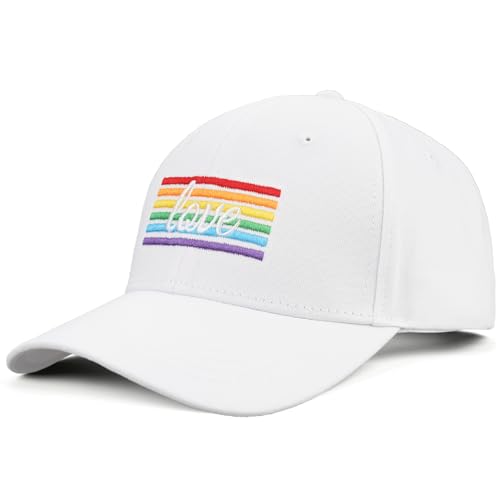 Image of Pride Hat Rainbow Caps LGBT Baseball Cap Pride Accessories Gay Stuff for Men Women