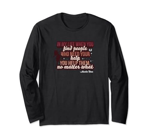 T-shirt Star Wars Ahsoka Tano manches longues avec sérigraphie graphique premium