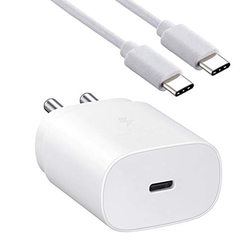 Image of DR VAKU USB-C to USB C Super-Fast Charging Wall Charger-25W PD Charger Adapter with Type-C Cable for Samsung Galaxy Note 20 Ultra Note10 / Lite / 10+ / S20 Ultra / S20 Plus / S20 5G and S10 Lite