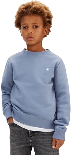Calvin Klein Unisex Kids Mini Badge Reg Cn LV1CKSJB33 Other Sweatshirts, BLUE (Infinity 17-4015 Tcx), 14 Years