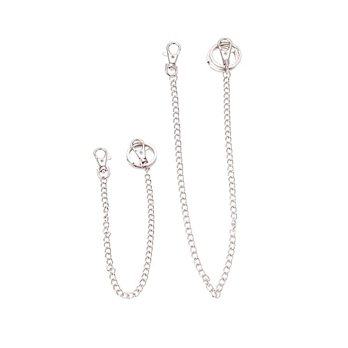 LIFKOME 2pcs Punk Metal Chain for Pants Versatile Pocket Chain for Style for Keys and Accessories Unisex Fashion Belt