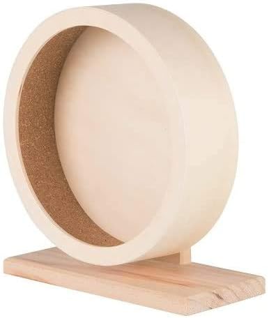 XINGFENSIFNE Hamster Exercise Wheel Silent Spinner with Disassemble Base, Wooden Running Wheel for Syrian Hamster, Dwarf…