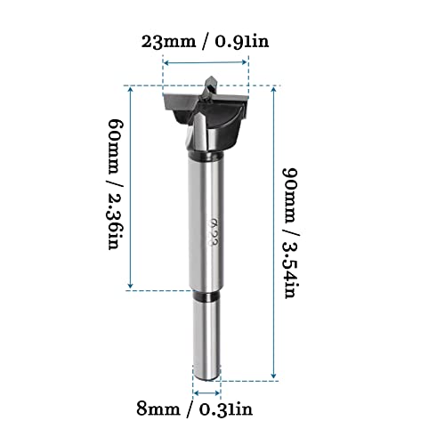 QUARKZMAN 23mm Forstner Trapano Punte x 1 Pezzo