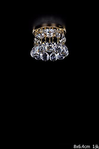 Led Chandelier Lustres De Cristal Living Room Lighting Dia8*H7.5cm Crystal Corridor Light Modern MI-NI Crystal Lamps