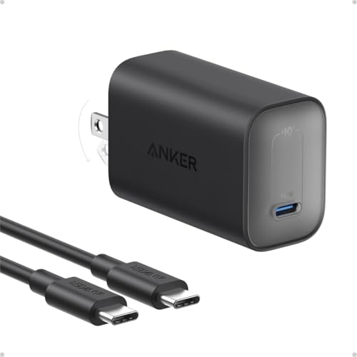 Anker Nano Charger, 100W Foldable Type C Charger for iPhone 17 Series, and All USB C Devices, 6FT USB-C Cable Included, Compatible with MagSafe