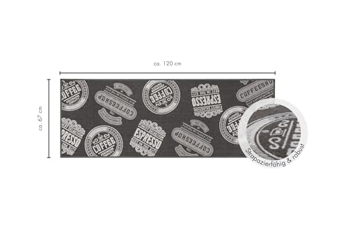 andiamo Espresso 290739 Kitchen Runner, Washable, Short Pile Runner, Made of 100% Polyamide, 1 x Rug, Brown - Image 3