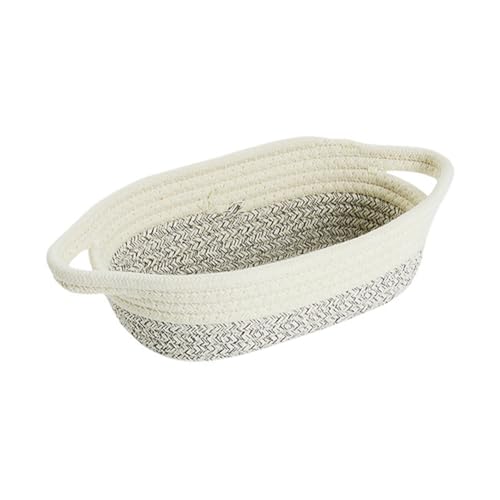 Buhdjfnke Cestas de almacenamiento de cuerda, organizador, cesta trenzada, contenedores de algodón portátiles para ropa, ropa de cama, toallas, duraderas, fáciles de usar, L