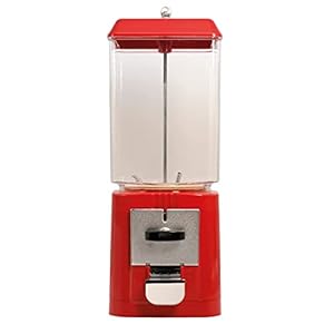 Kapselautomat Automat mit 2,00€ Münzeinwurf leer | Kaugummiautomat Retro, Süßigkeitenautomat für Zuhause | ohne Füllung (K11 Kapseln separat erhältlich) | 43,5cm hoch – 16cm tief I Einwurf 2,00EUR