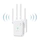 WLAN-Verstärker, Erweiterungsverstärker, 300 Mbit/s, hohe Leistung mit 4 Antennen, mit Repeater/AP-Modus, Verstärker mit Ethernet-Anschluss für alle WLAN-Geräte