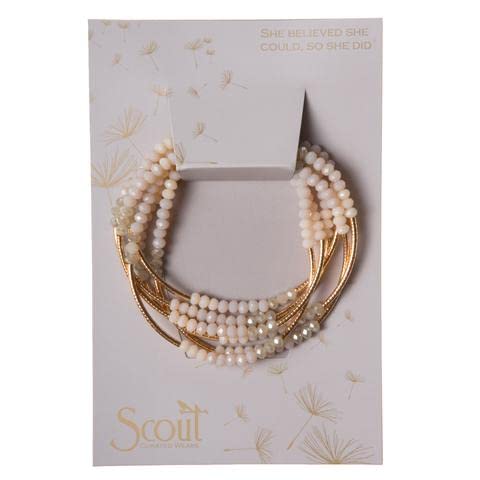 Scout Curated Wears - Women's Scout Wrap Bracelet & Necklace - Ivory Combo/Gold2