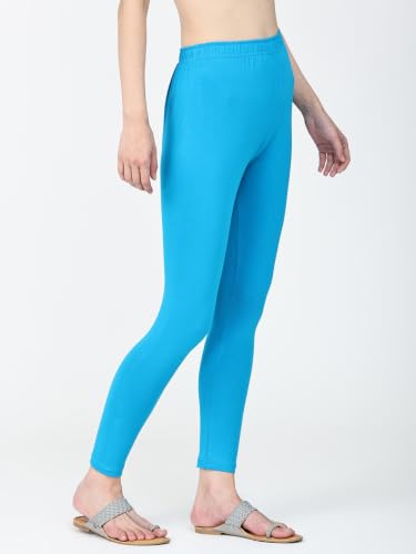 Image of Robinbosky Premium Stretchable Cotton Ankle Legging for Women | Suitable for Formal wear & Casual wear | High-End Elastic Makes The Leggings Squat Proof and Durable for Travel, Yoga, & Workout.
