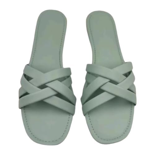 PRIYANSH Enterprises Premium Cross Flats Sandal for women and girls | Women Ethnic Flats Footwear for Women | Fancy & Stylish Slippers For Party and Formal Wear (Sea Green, 4) (B0CMCXD39H) Amazon Price History, Amazon Price Tracker