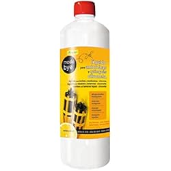 Lámpara Botella Azul Flower 20551 - Liquido para antorchas y quinqués citronela, anti Insectos, No aplica, 7.5 x 7.5 x 25.5 cm