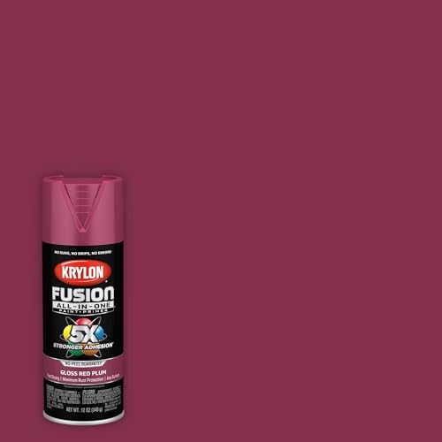 Image of Krylon Fusion All-In-One 12 Oz. Gloss Spray Paint, Red Plum - 1 Each