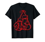 Retro Love Red Boxing Gloves Gifts Boxer Gift T-Shirt