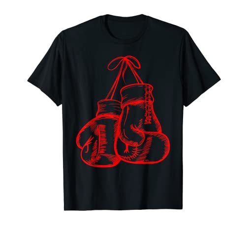 Retro Love Red Boxing Gloves Gifts Boxer Gift T-Shirt