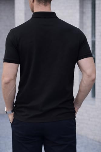 Image of Mack Jonney Men's Cotton Polo T-Shirt|Solid Regular Fit|Half Sleeve Collar T-Shirt for Casual Wear-MJ-32
