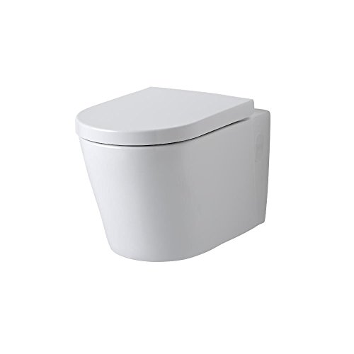 Milano Ballam Wall Hung Rimless Toilet with Soft Close Seat
