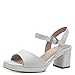 Tamaris Comfort Damen Sandalen mit Absatz aus Leder mit verstellbarem Riemen, Weiß (White Nappa), 39 EU