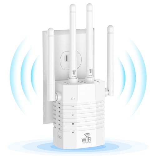 WiFi Range Extender, Dual Band WiFi Extenders Signal Booster for Home, Signal Amplifier Extend WiFi Signal to Home Devices, WiFi Booster Up to 12880 sq.ft and 105 Devices