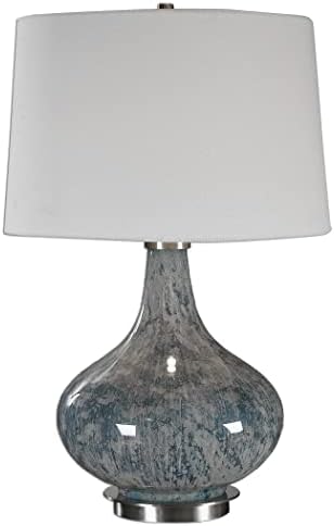 Uttermost Celinda Blue Grey Glass Table Lamp