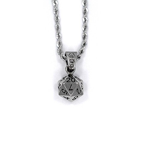 HAN CHOLO 20 Sided Dice Pendant (Silver)