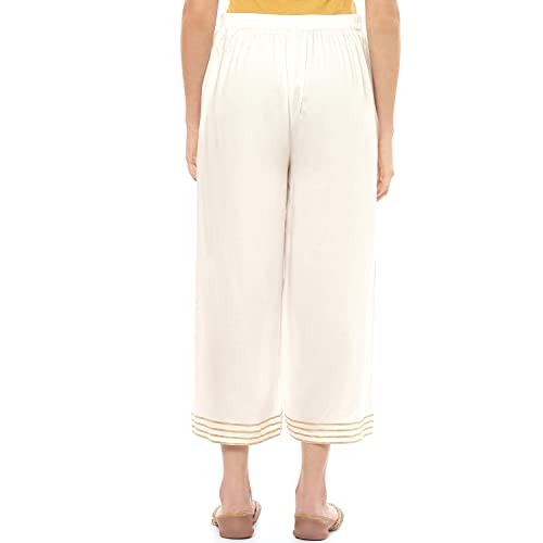 Image of Rangriti Off White Liva Palazzo for Women
