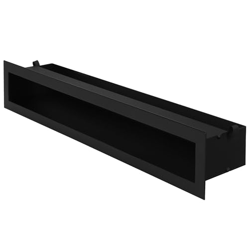 KOTARBAU® Grille Cheminée - Acier Revêtu Poudre - 60 cm - Noir - Grille Ventilation Cheminée - Aération pour Foyer - Design Moderne - Résistante Haute...