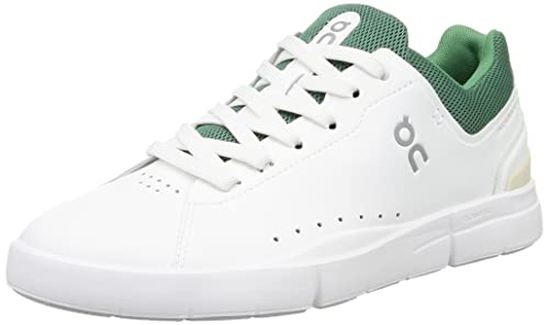 On Men's The Roger Advantage Sneakers, White/Green, 7.5 Medium US