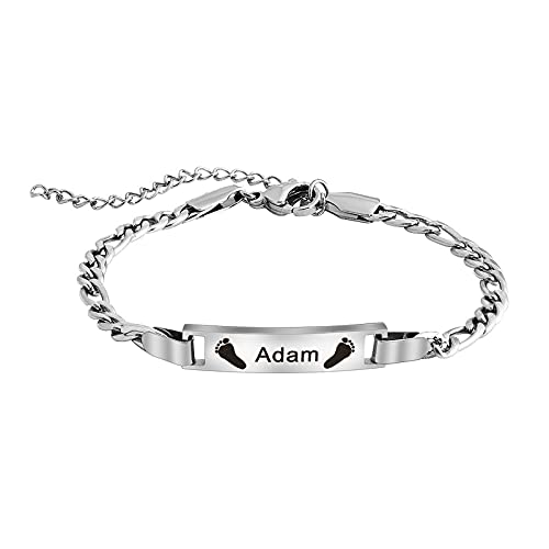 Bracelet de nom de bébé personnalisé personnalisé or argent Bracelet en or Rose enfants nouveau-né cadeau de douche de bébé Cover