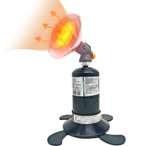 Chauffage au propane portable avec petit support et valve intégrée