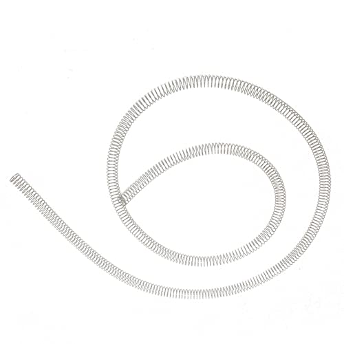 Beufee Spring Coil, Water Cooling Pipe Spring 100cm Length 7.5mm Outer Diameter Anti Folding Spring Stainless Steel Silver Extended Compressed Springs for Inner Diameter 8mm?9mm Pipe
