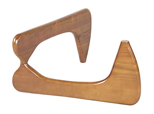 SHISEDECO Mid Century Modern Triangle Coffee Table Legs/Feet Only, 2 Pieces Interlocking Center Solid Wood Base, for Living Room, Leisure Area, Patio, Study etc. (Light Walnut)