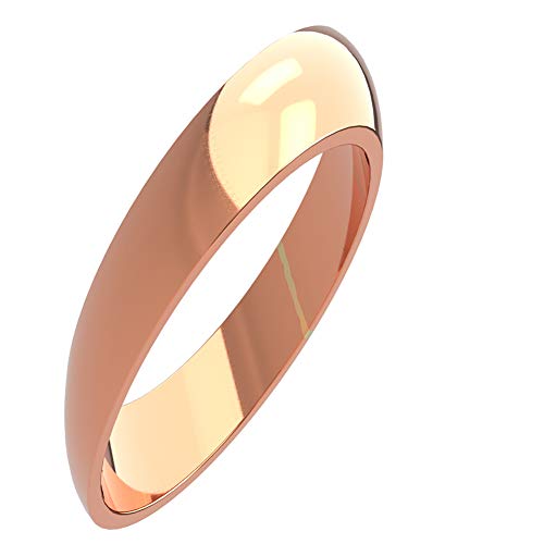 Aranato Kupfer Ring 5mm breit Größe 63 ohne Magnete für Damen und Herren