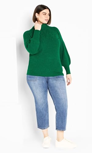 Image of Avenue Women's Plus Size Elsa Pom Pom Sweater