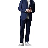 [ナノ・ユニバース] N TROUSERS PREMIUM」 RENU (R) ウール混 洗える サキソニー パンツ メンズ S 110 ブルー 668-4229205 ストレッチ 防シワ スラックス ビジネスパンツ 秋 冬