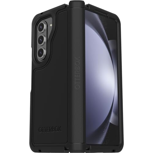 OtterBox Galaxy Z Fold5 Defender Series XT Case - Black, screenless, Rugged Hinge Protection, Lanyard Attachment, PowerShare and Wireless Charging Compatible