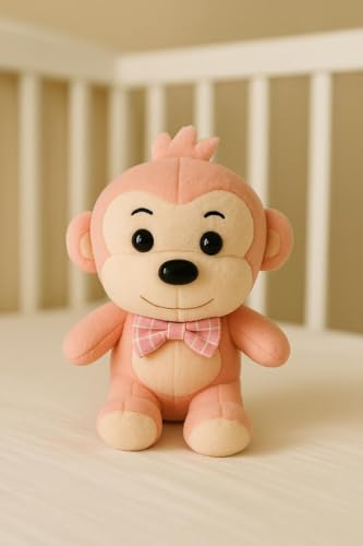 Image of SCOOBA Baby Monkey Soft Toy 20 cm Small(Bow Monkey Pink)