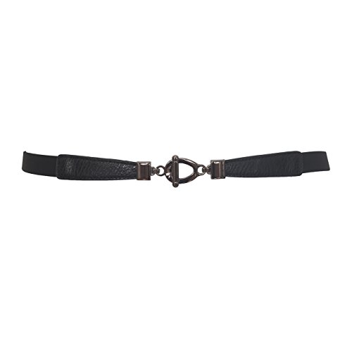 eVogues Plus size Metal Buckle Skinny Elastic Cinch Belt