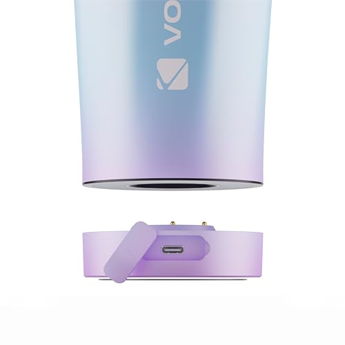 Image of VOLTRX ChillMix Shaker Bottle Insulated Stainless Steel - USB C Rechargeable Electric Protein Shake Mixer, Shaker Cups for Protein Shakes and Meal Replacement, Aurora Fade, 16 oz