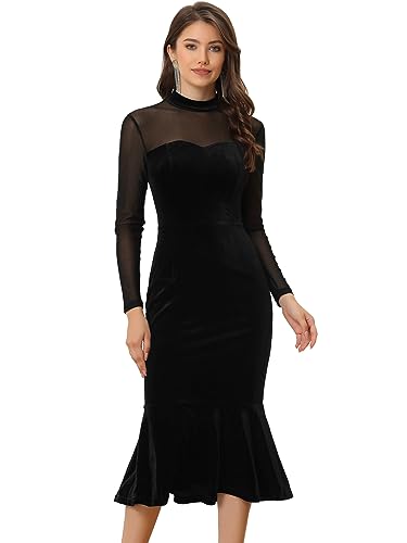 Allegra K - Vestito Bodycon da Donna, Elegante, in...