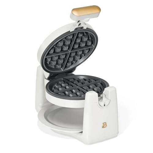 Beautiful Rotating Waffle Maker in White Icing