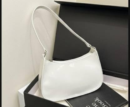 Image of Women's Glossy Shoulder Bag | Mini Hobo Handbag for Girls & Ladies | Stylish Patent Leather Purse for Party & Daily Use