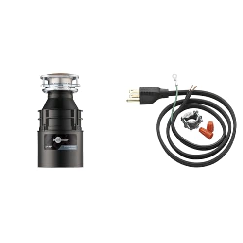 InSinkErator Badger 5XP Garbage Disposal 3/4 HP Food Waste Disposer+ INSINKERATOR Garbage Disposal 3-Foot Power Cord Installation Kit for Standard Series (Badger) Food Waste Disposer Models, CRD-00 - image 1