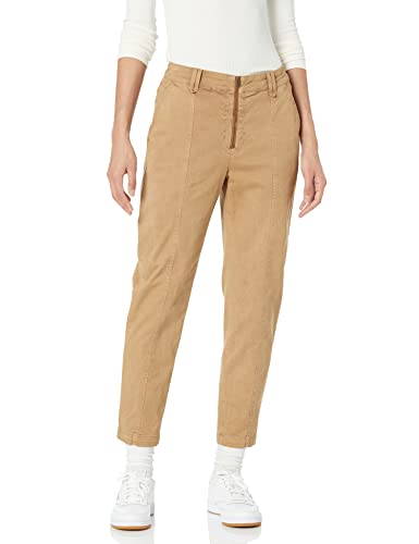 Amazon Essentials Women's Stretch Chino Utility Detail Pant, Camel, 2
